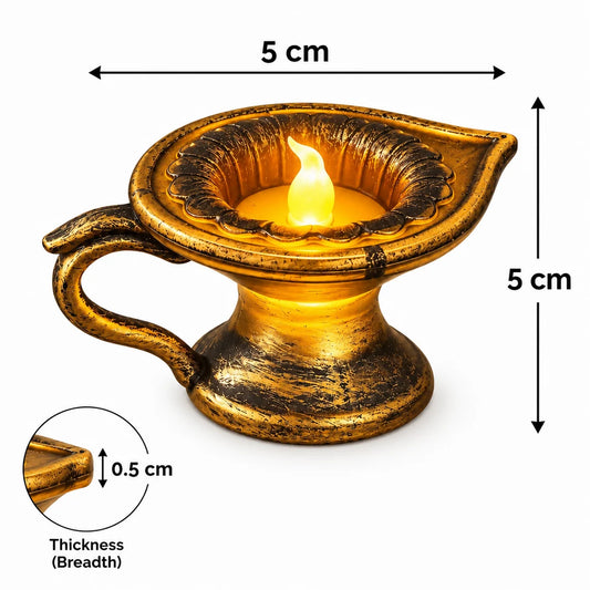 LED Flameless Diya Lamp For Home Decor, Pooja & Festive Decoration (Color May Vary, 1 PC)
