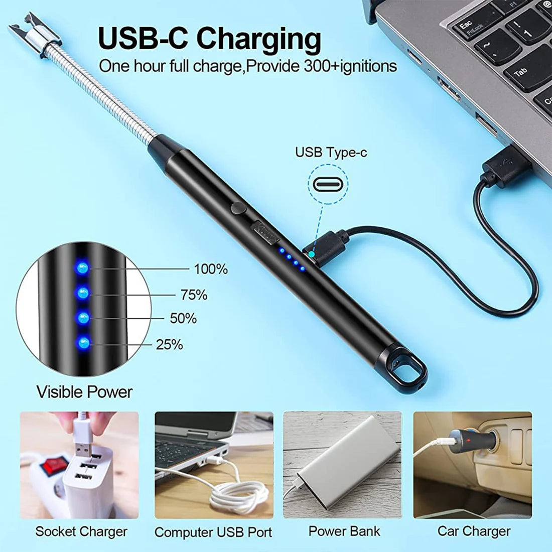 USB Rechargeable Electric Arc Lighter – Flexible, Windproof | FirePot