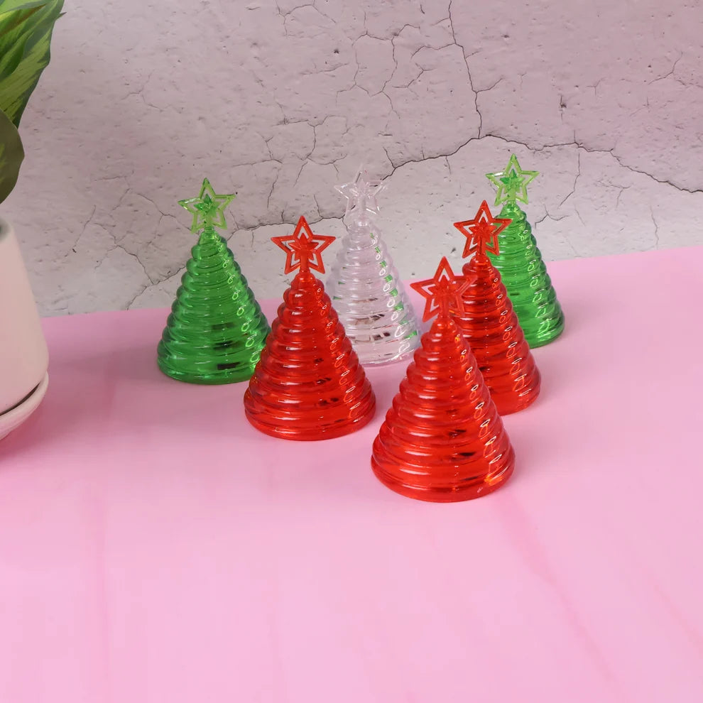 LED Christmas Tree Decorative Lights – Set of 6 Mini Battery Operated Lamps