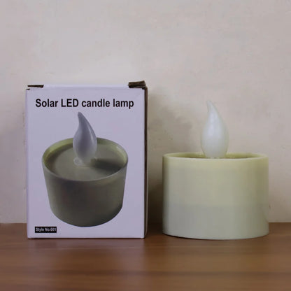 Solar Powered LED Flameless Candle – Safe Warm Glow for Decor [1 PC]