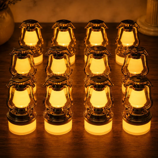 Vintage Lantern Flameless LED Candle Set – Elegant Warm Glow