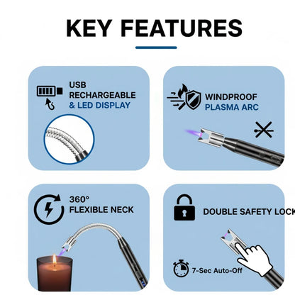 USB Rechargeable Electric Arc Lighter – Flexible, Windproof | FirePot