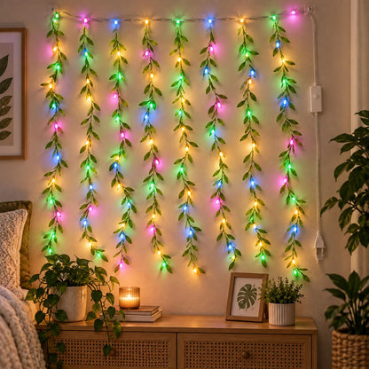 BIS Certified Decorative Leaf LED Curtain Light With Button Controller