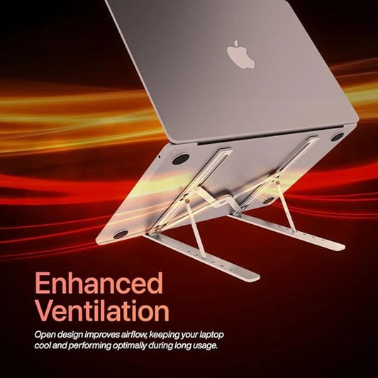Premium Adjustable Aluminum Laptop Stand | Foldable Ergonomic Laptop Holder