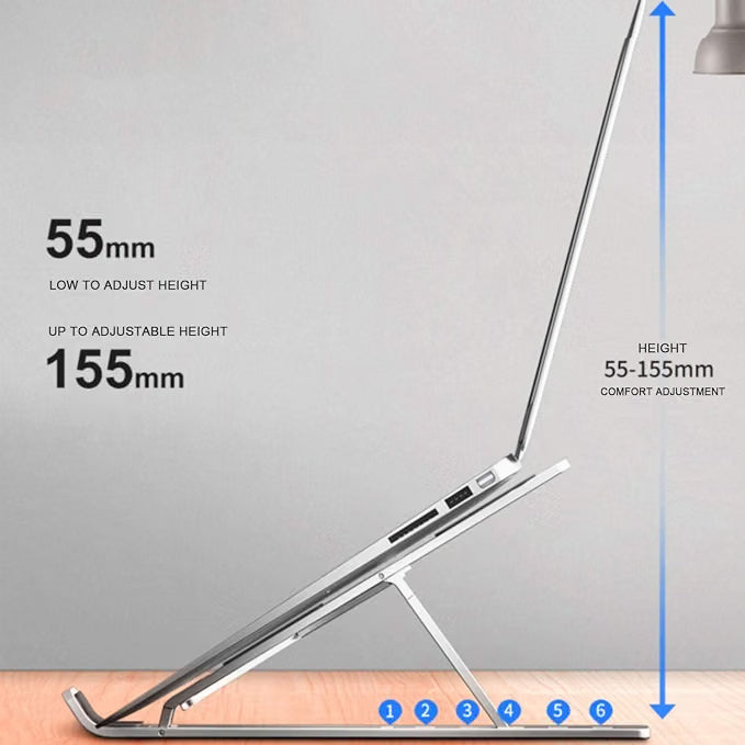 Premium Adjustable Aluminum Laptop Stand | Foldable Ergonomic Laptop Holder
