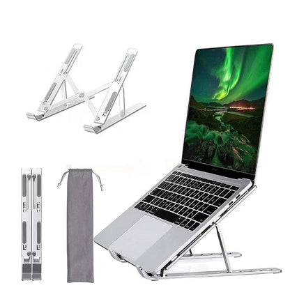 Premium Adjustable Aluminum Laptop Stand | Foldable Ergonomic Laptop Holder