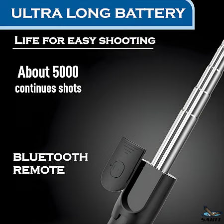 Nestro's Bluetooth Extendable Selfie Stick with Wireless Remote Tripod Stand Selfie Stick