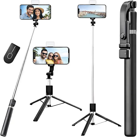 Nestro's Bluetooth Extendable Selfie Stick with Wireless Remote Tripod Stand Selfie Stick