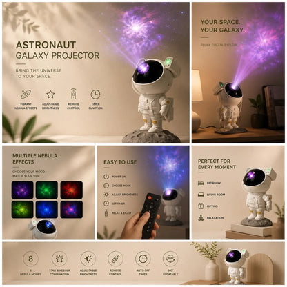 Astronaut Galaxy Projector – Starry Night Lamp